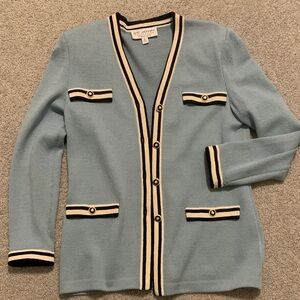 St. John collection by Marie Gray Light Blue Cardigan(sz8) & pants (sz10)